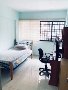 Singaporean landlord Elango's bedroom in HDB which was rented out by a top Property Agent from Propseller