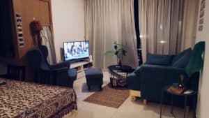 Chin Lee's living room in condo that was rented out by a top Property Agent from Propseller