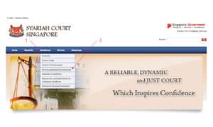 Syariah Court Singapore's Website - For Inheritance Application