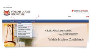 Syariah Court Singapore's Website - For Inheritance Distribution Calculation