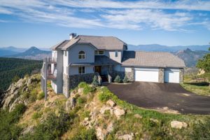 The home boasts an amazing view from a hilltop