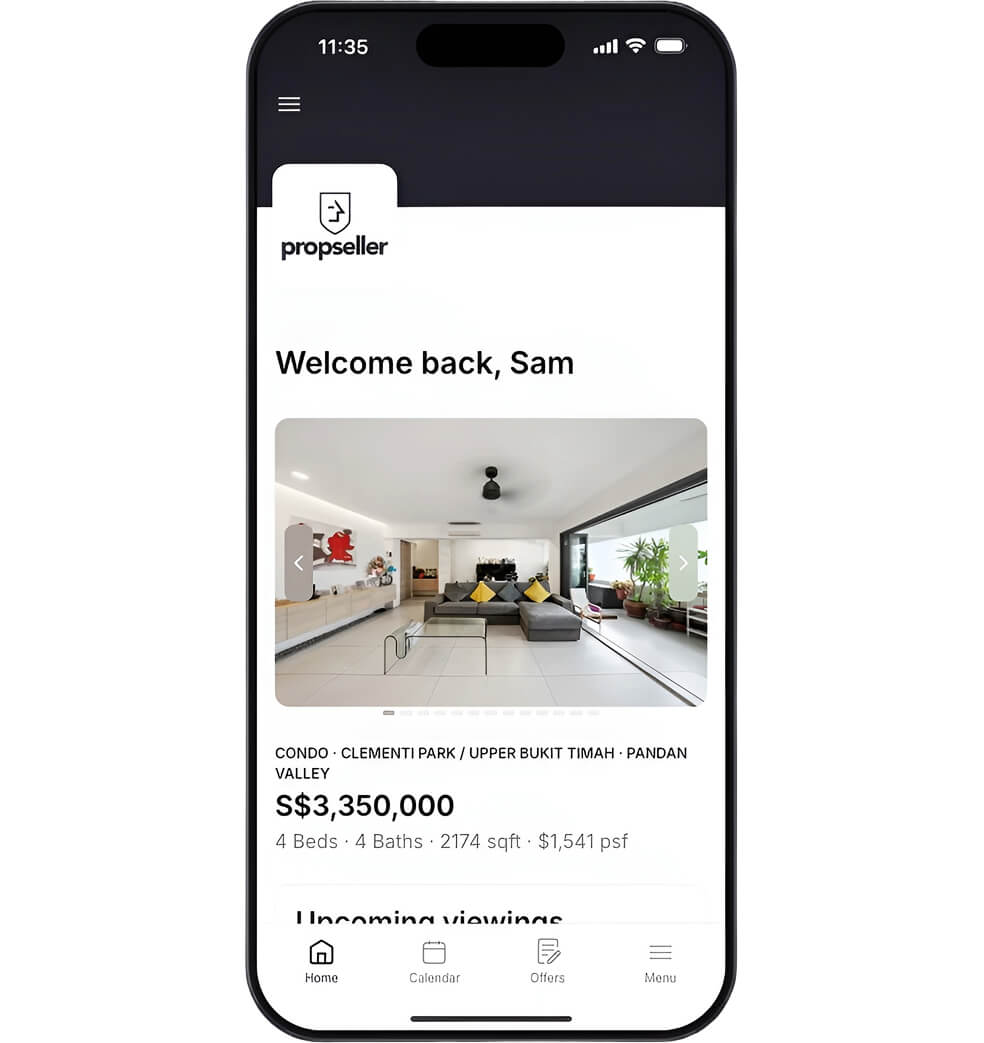 Propseller App screen