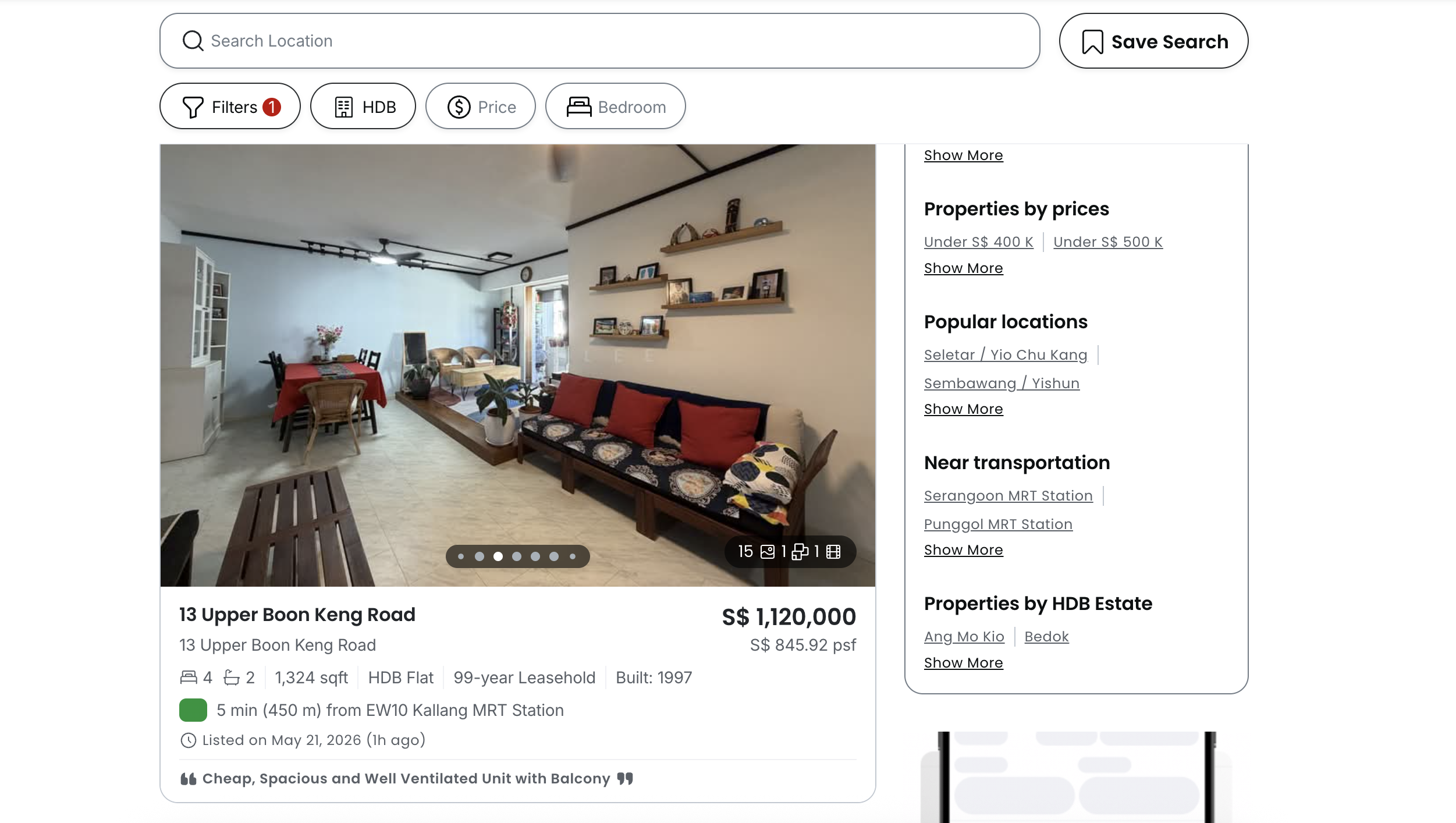 property listing on propertyguru